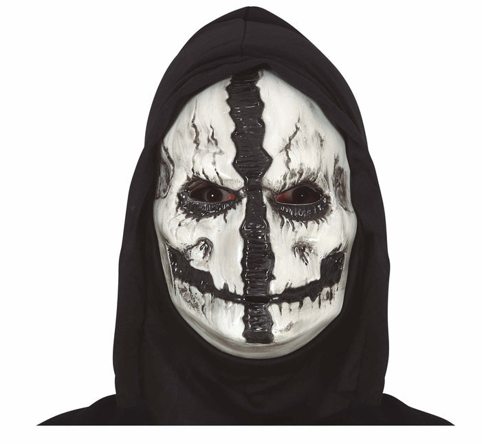 Sort og hvid Halloween-maske, kranium