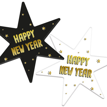 Nytårsaftens bordskånere Stjerner 14cm 6stk