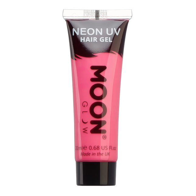 Moon Glow Neon UV Hair Gel Intense Pink 20 ml