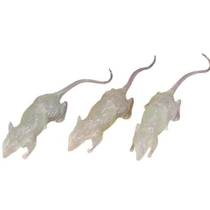 Borddekoration Rats Glow In The Dark 7cm 3stk