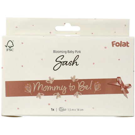 Mommy To Be skærf pink 1,5 m