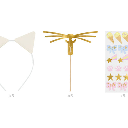 Kattetilbehørssæt med 5 dele