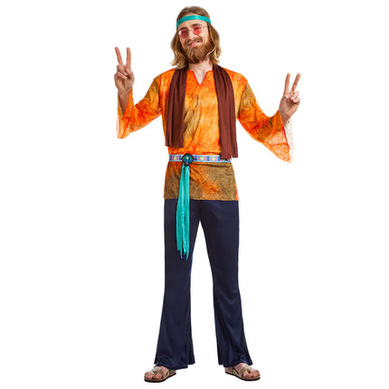 Hippie 60S Kostume Orange Mænd