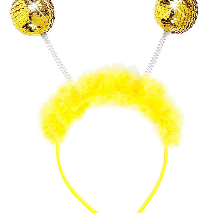 Discoballs med gyldent pandebånd