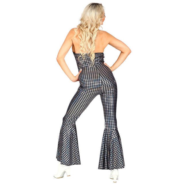Disco 70S Jumpsuit Silver Ladies