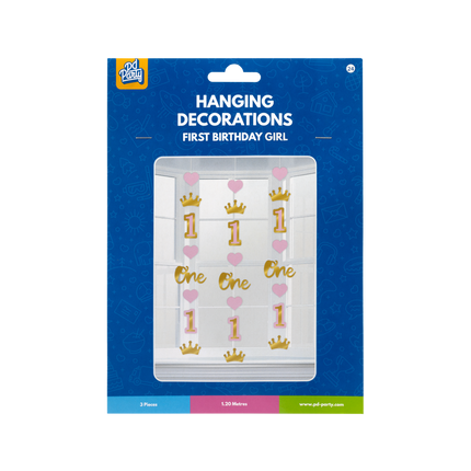 1 års hængende dekoration pige