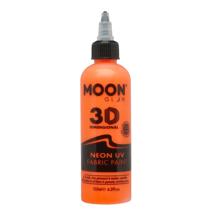 Moon Glow Neon UV tekstilmaling Intense Orange 125 ml