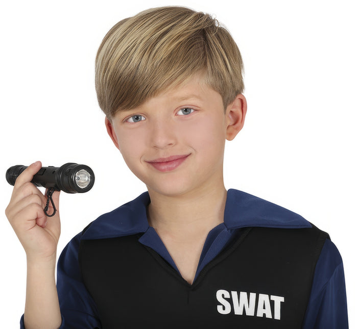 Lommelygte sort 17 cm