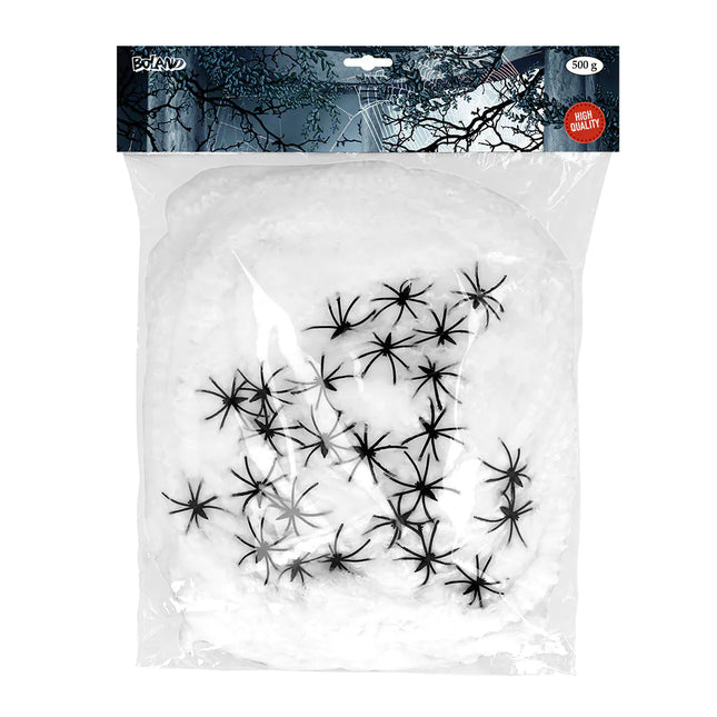 Halloween-edderkoppespind med 25 edderkopper