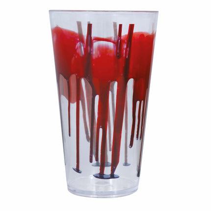 Halloween-glas med blod 15 cm