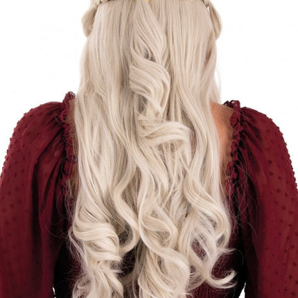 Dainerys Princess of Dragonstone Lang paryk med fletninger Blond