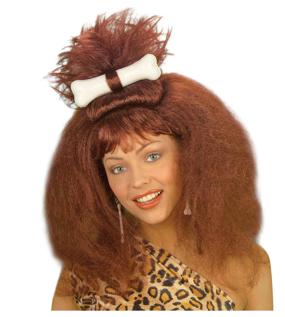 Hulemand med brun paryk