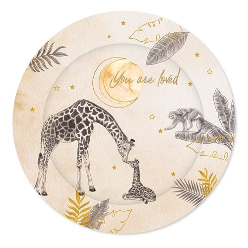 Fødselsdagstallerkener Safari 18cm 8stk