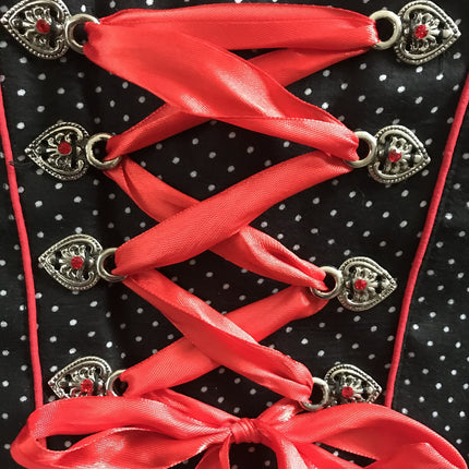 Rød hvid dirndl-kjole Oktoberfest damer ternet