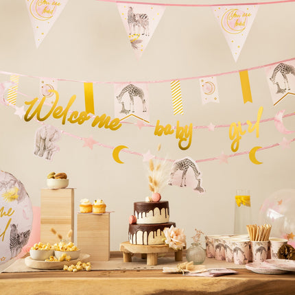 Fødselsbrev guirlande datter 2.5m