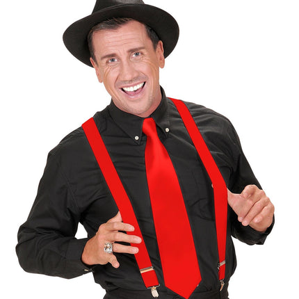 Røde, sølvfarvede seler