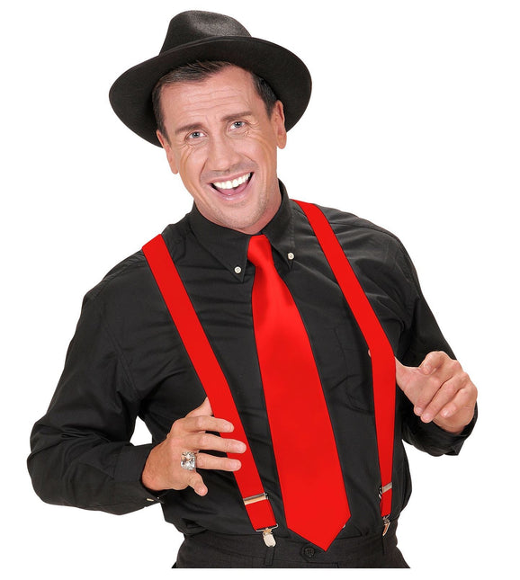 Røde, sølvfarvede seler