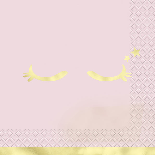 Unicorn Servietter Guld Pink 16 stk