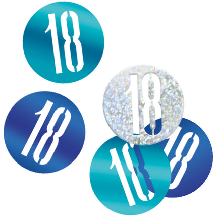 Bordkonfetti 18 år blå 14gr