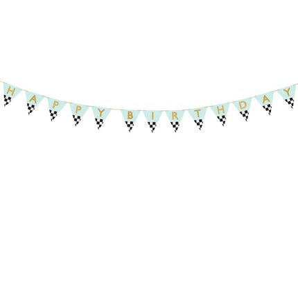 Tillykke med fødselsdagen Letterslinger Race Flag 3m