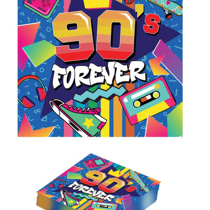 90'er-servietter 33 cm 12 stk