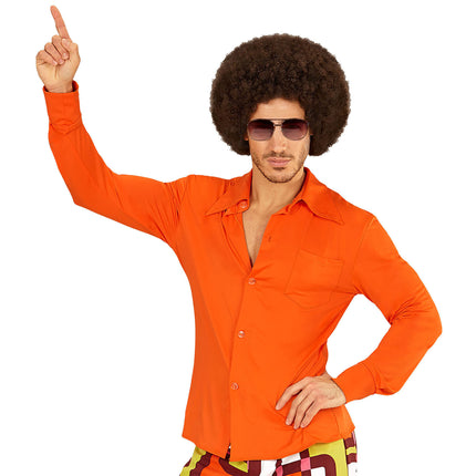 Disco 70S Bluse Mænd Orange