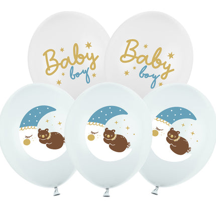 Babyballoner blå 30 cm 6 stk