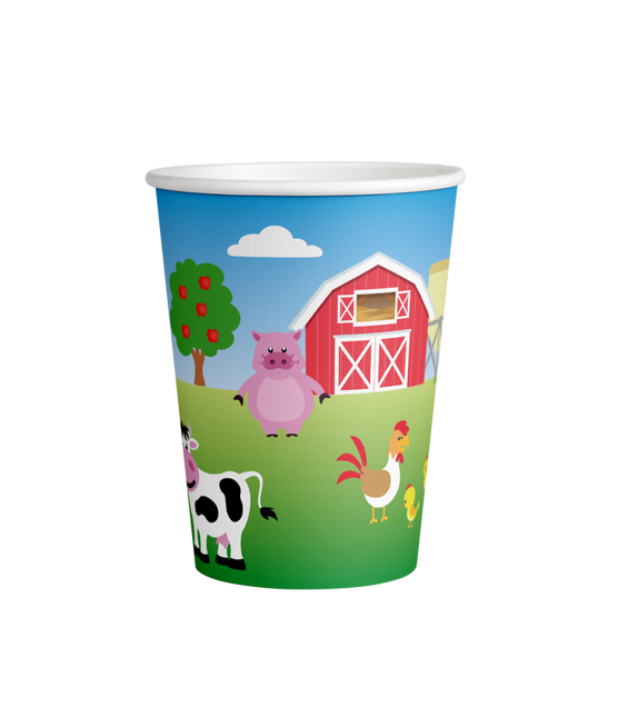 Farm Cups 9cm 8stk