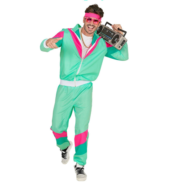 Neon 80S træningsdragt Faulty Turkis