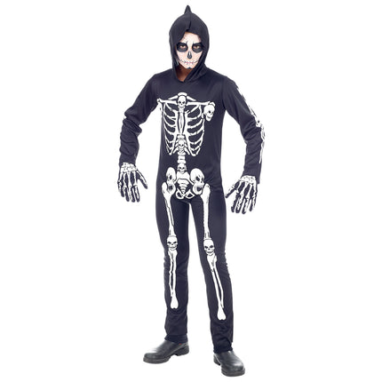 Halloween-jumpsuit til børn med skelet