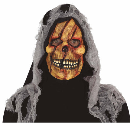 Gul Halloween-maske skelet