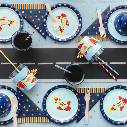 Space Cup-ærmer 23 cm 6 stk