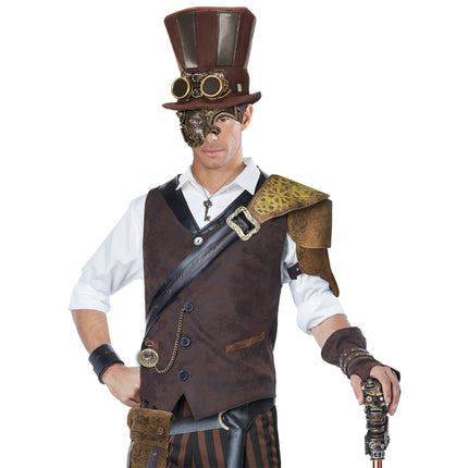 Steampunk-maske i kobber
