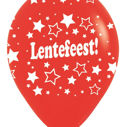 Balloner Forårsfestival Stjerner Rød 30cm 25stk