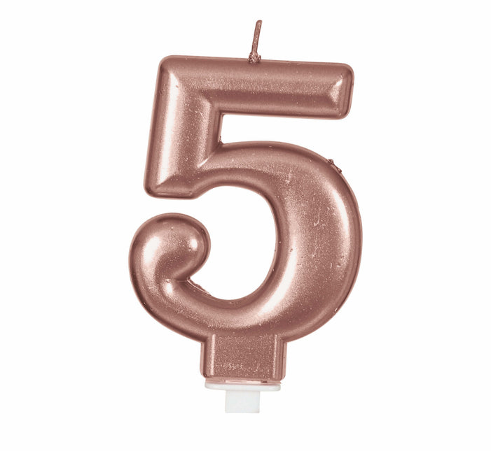 Lys i rosaguld 5 år 8 cm