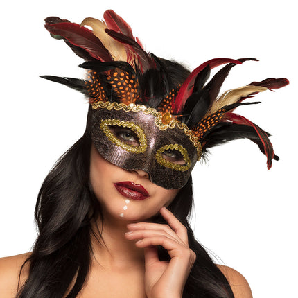 Halloween-maske Voodoo-fjer