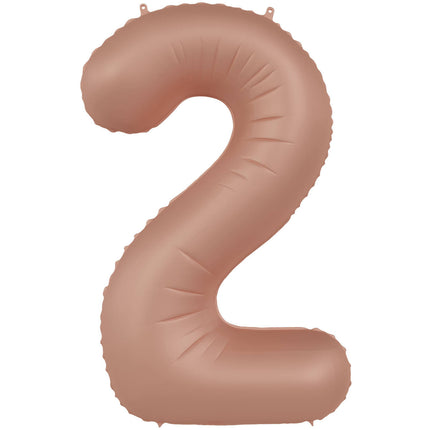 2 års figurballon rosaguld mat 86 cm