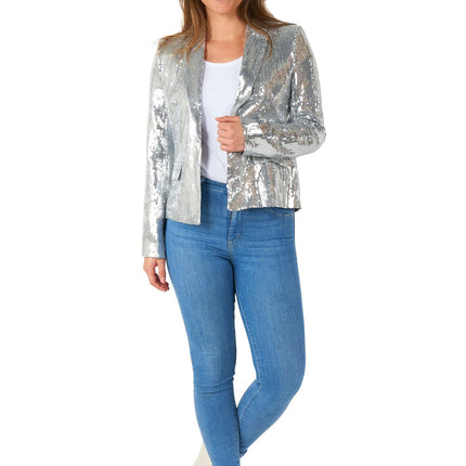 Paillet Silver Blazer til damer <tc>Suitmeister</tc>