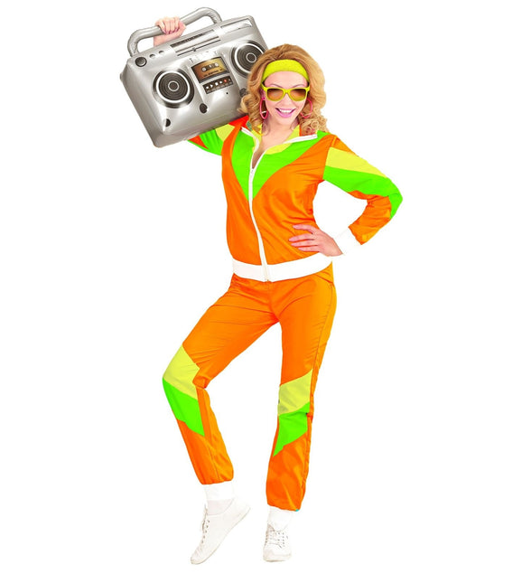 Neon 80S træningsdragt Faulty Green Orange