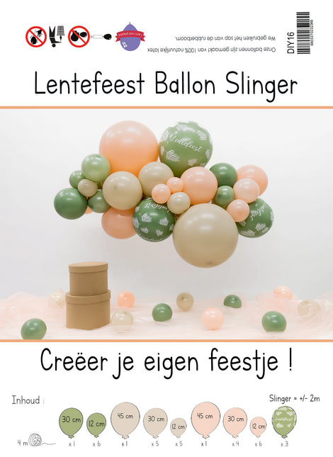 Ballonnen DIY Balloon Kit Organic Lentefeest