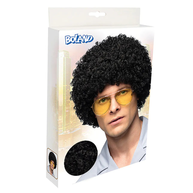 Krøller i sort paryk