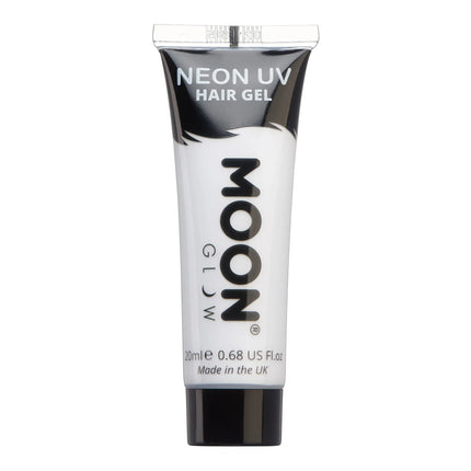 Moon Glow Neon UV Hair Gel Hvid 20 ml