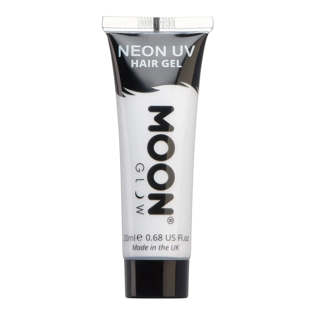Moon Glow Neon UV Hair Gel Hvid 20 ml
