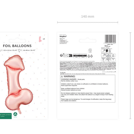 Polterabend Helium Ballon Pecker Tom
