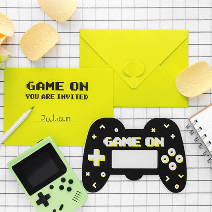 Indbydelser til spilfest 16 cm 6 stk