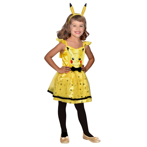 Børnekostume Pikachu-kjole