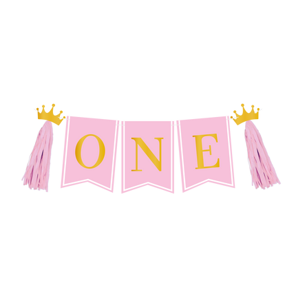 1 års dekorationspakke Pink højstol