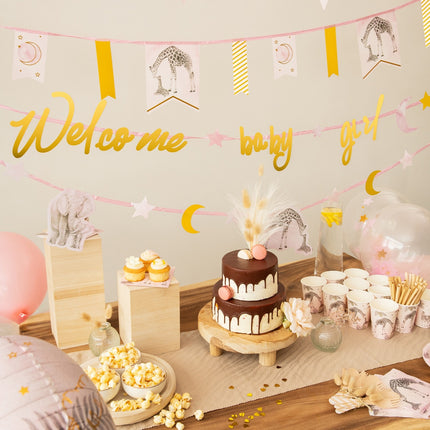 Fødselsbrev guirlande datter 2.5m
