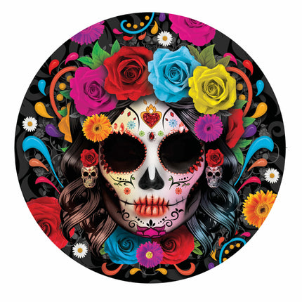 Halloween-tallerkener Dødens hoved 23 cm