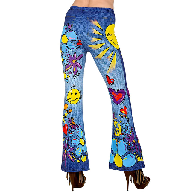 Hippie 60S Legging blå til damer